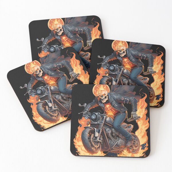 Item preview, skeleton rider in flames set 1 designed and sold by zerzeed.