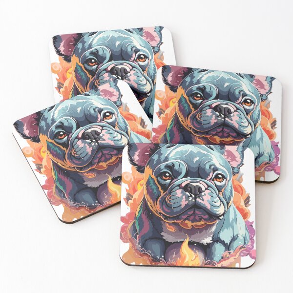 Item preview, Cute Frenchbull dog illustrated tattoo designed and sold by PCGDrawing.