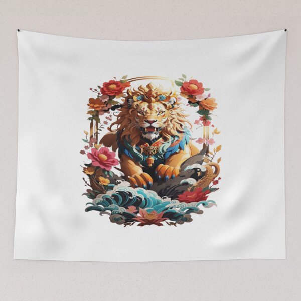 Item preview, Majestic great Sushi Lion in digital painting style. designed and sold by BGRS.