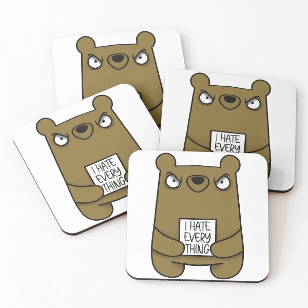 Item preview, I Hate Everything Bear designed and sold by Wubsys.