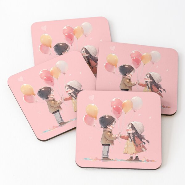 Item preview, Kind Boy Sharing Balloons with Girl designed and sold by OPSakura.