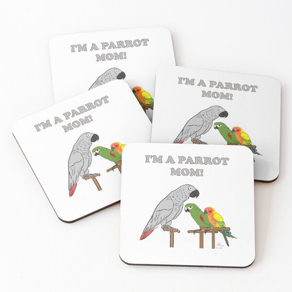 Item preview, Parrot Mom - African Grey, Hahn's  Macaw, Sun Conure designed and sold by Laughing Parrot Studio.