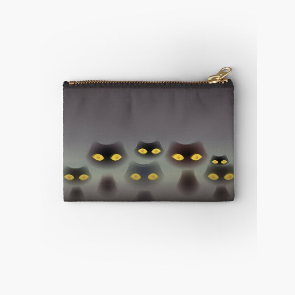 Item preview, black cat ominous cats big eyes fog mist designed and sold by MiraNomegusta.