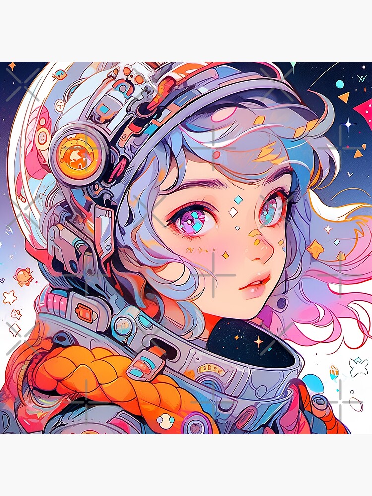 Premium Photo | Anime style illustration of a female astronaut in a space  suit generative ai