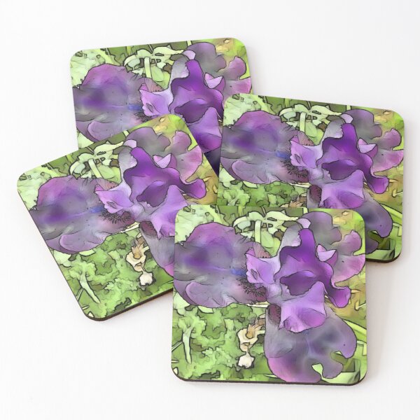 Item preview, Purple Iris Stained Glass Effect designed and sold by Scott and Mary Schneider art_photography.