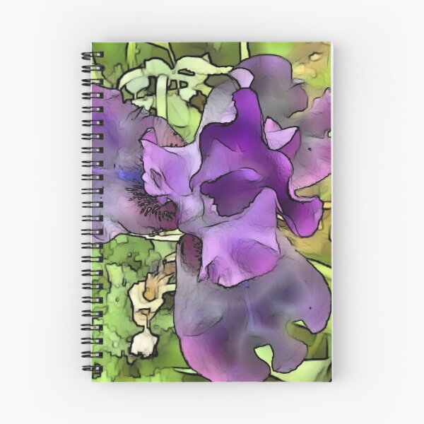 Item preview, Purple Iris Stained Glass Effect designed and sold by Scott and Mary Schneider art_photography.