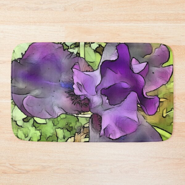 Item preview, Purple Iris Stained Glass Effect designed and sold by Scott and Mary Schneider art_photography.