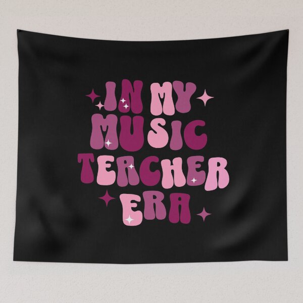 Item preview, Music Teacher | In My Music Teacher Era | Funny Teacher | Retro | Groovy Pink | Choir Teacher designed and sold by ShoniwDesigns.