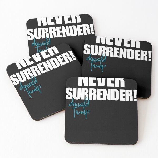 Item preview, Copy of Never Surrender trump mugshot designed and sold by ArtfulWhimsy007.