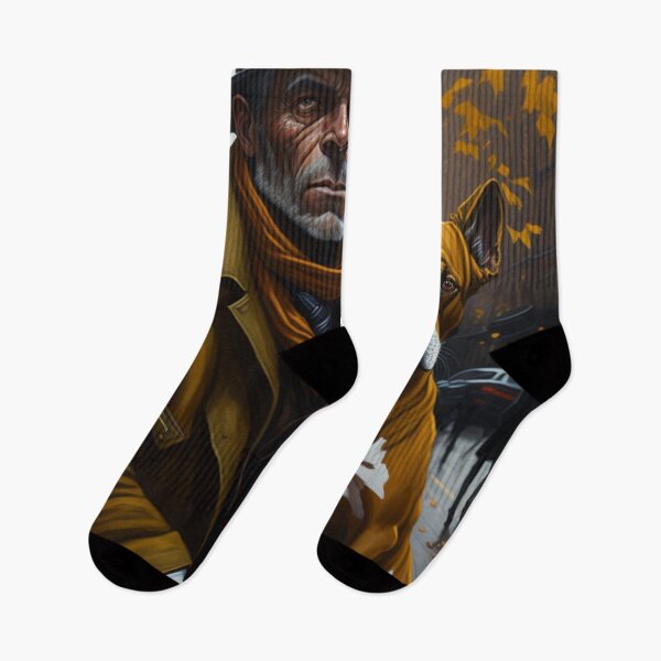 Item preview, Man and his dog in autumn designed and sold by jsebouvi.