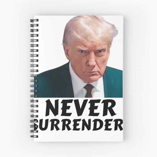 Item preview, Copy of Never Surrender trump mugshot designed and sold by ArtfulWhimsy007.