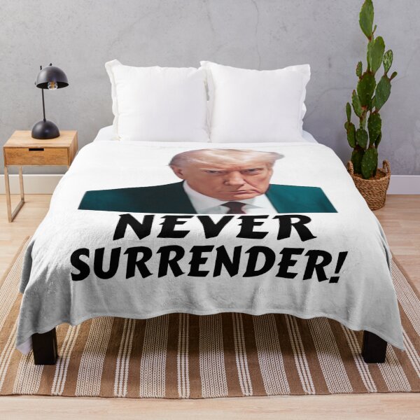 Item preview, Copy of Never Surrender trump mugshot designed and sold by ArtfulWhimsy007.
