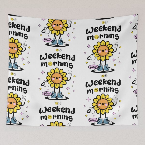 Item preview, Fun and cheerful weekend daisy | Weekend morning, Sunday morning, Saturday morning  designed and sold by Growthmind7.