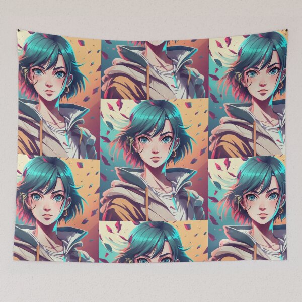 Item preview, ITS ANIME GIRL STYLE ,SPLASH OF FLOWERS AND LEAFS , DESIGNS  designed and sold by AyushAIImage01.