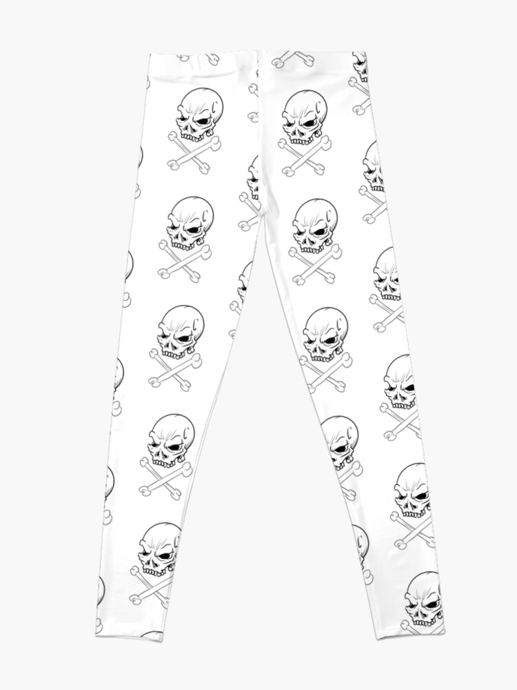 Thumbnail 4 of 5, Leggings, The skull and cross bones designed and sold by mikeyquig.