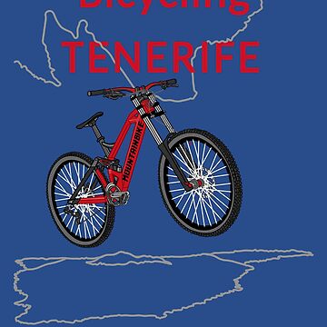 Vorschaubild zum Design Fahrradfahren Teneriffa bedeutet starke Nerven, Mountainbike, Rot von CreaVisArt