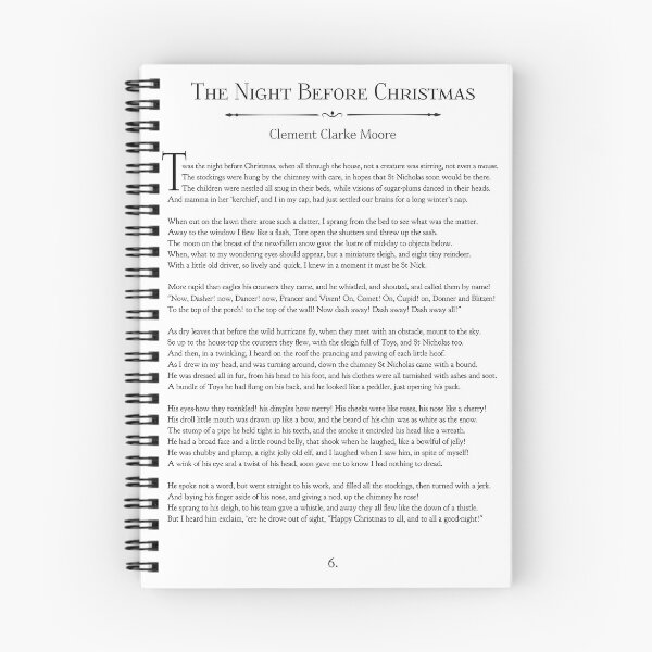 Item preview, The night before Christmas full poem BY CLEMENT CLARKE MOORE designed and sold by Inktown.