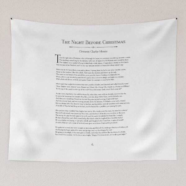 Item preview, The night before Christmas full poem BY CLEMENT CLARKE MOORE designed and sold by Inktown.