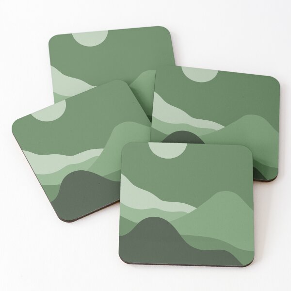 Item preview, Green Mountain Mist Minimal Landscape designed and sold by BondontheBox.