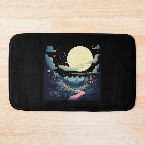 Item preview, The Full Moon Shining on a Town designed and sold by Isabella Martinez.