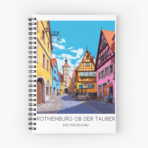 Item preview, A Pop Art Travel Print of Rothenburg ob der Tauber - Germany designed and sold by StudioRedKoala.