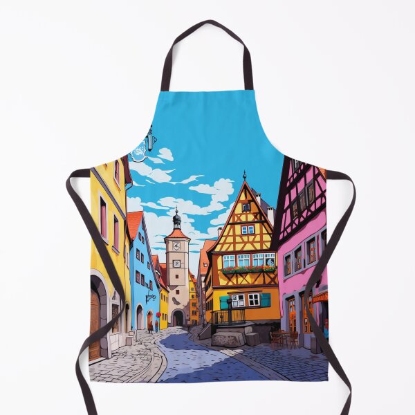 Item preview, A Pop Art Travel Print of Rothenburg ob der Tauber - Germany designed and sold by StudioRedKoala.
