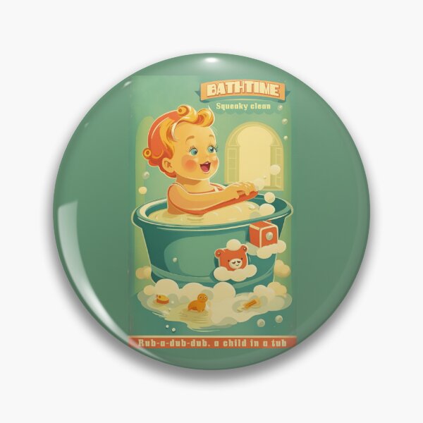 Item preview, Bathtime kid retro (#02) [Create a set!] designed and sold by SolidEarthArt.