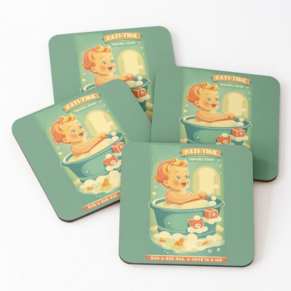 Item preview, Bathtime kid retro (#02) [Create a set!] designed and sold by SolidEarthArt.