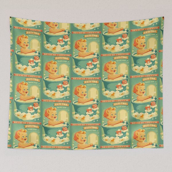 Item preview, Bathtime kid retro (#02) [Create a set!] designed and sold by SolidEarthArt.