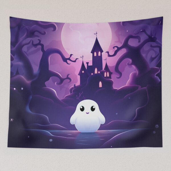Item preview, Enchanted Haunt: Cute Ghost in Haunted Woods designed and sold by Digi-Artsy.