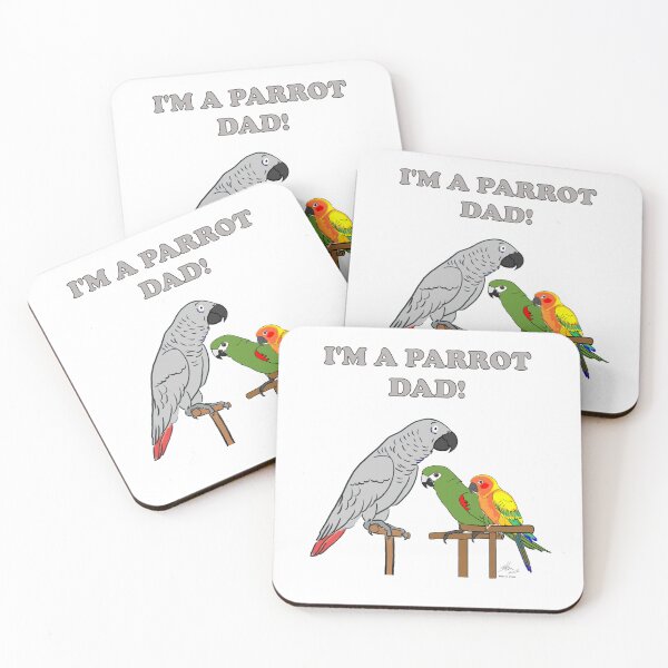 Item preview, Parrot Dad - African Grey, Hahn's  Macaw, Sun Conure designed and sold by Laughing Parrot Studio.