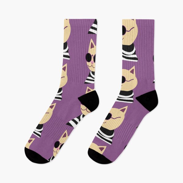Item preview, intellectual cat with glasses and clothes on purple background designed and sold by Denisse diseno.