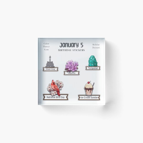 Item preview, January 5 Birthday pack designed and sold by ZenEverAI.