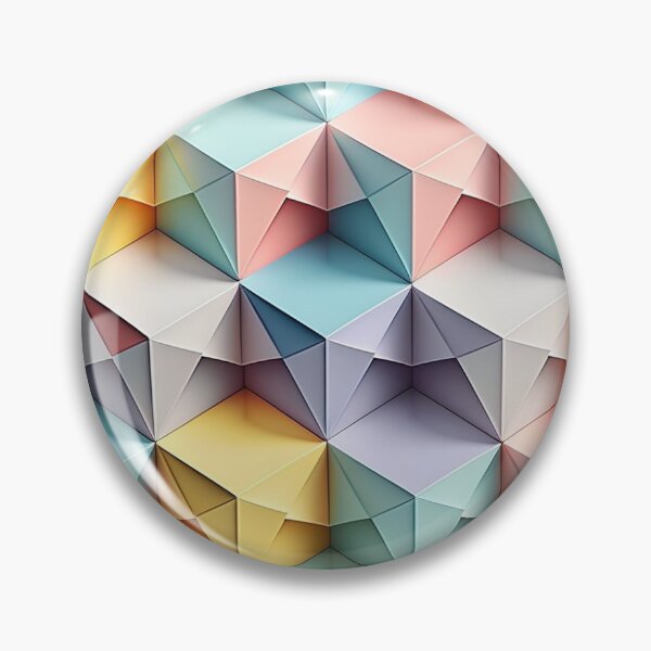 Item preview, colorful 3d geometric design designed and sold by PersoPrints.