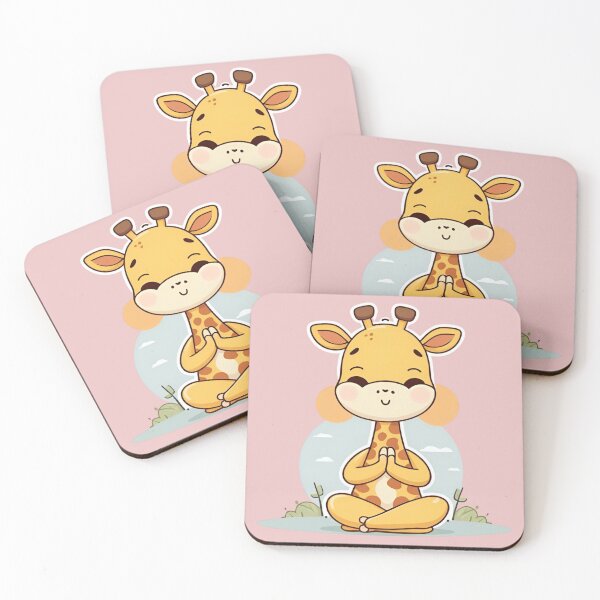 Item preview, Kawaii Giraffe Doing Yoga  designed and sold by Gilyglo.