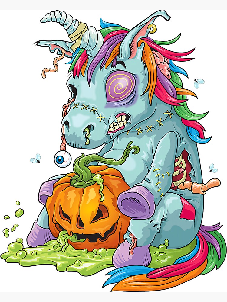 Evil Unicorn Shirt - Rainbow Evil Zombie Halloween Toddler Premium T-Shirt