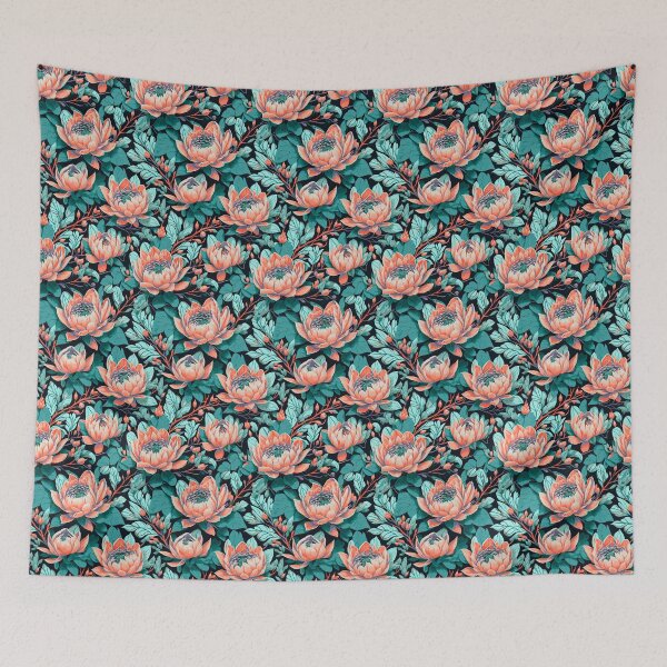 Item preview, King Protea Flower Seamless Pattern | South Africa National Flower | National Sport Symbol designed and sold by d247.