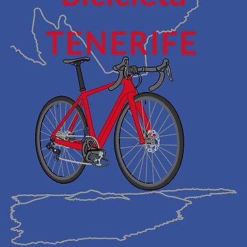 Vorschaubild zum Design Fahrradfahren Teneriffa bedeutet starke Nerven, Rennrad, Rot, Spanisch von CreaVisArt