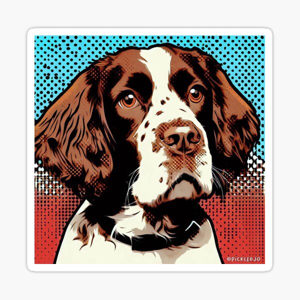 Springer Spaniel Pop Art Sticker