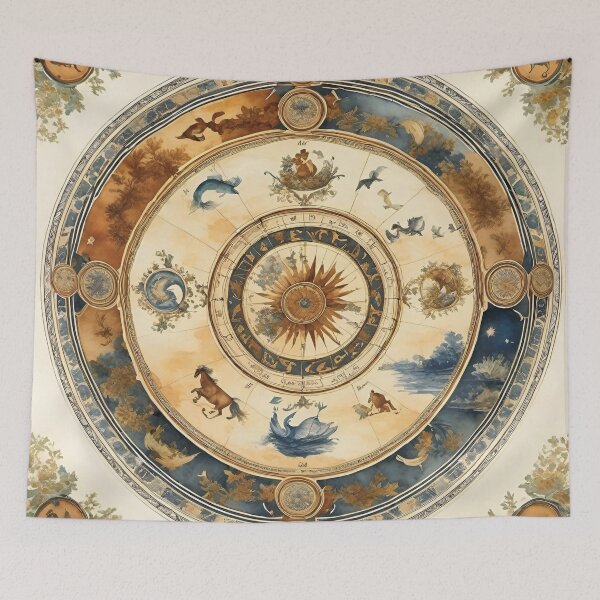 Item preview, Celestial Toile de Jouy Three designed and sold by FincastleDesign.