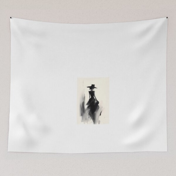 Item preview, a black and white photo of a woman wearing a hat designed and sold by Dark Fantasy Store.