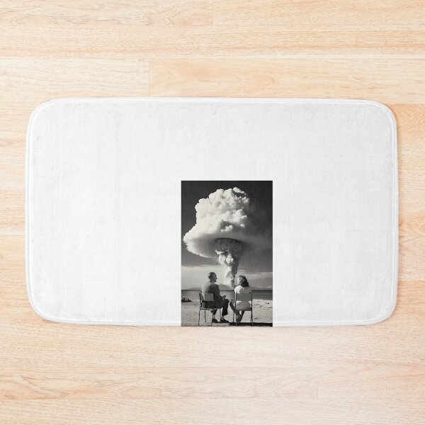 Item preview, a black and white photo of two people sitting on a beach designed and sold by Dark Fantasy Store.