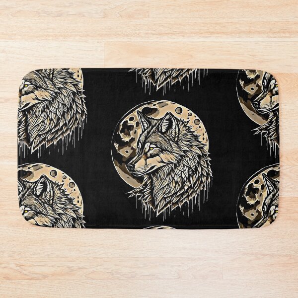 Item preview, Wolf head against the background of the moon designed and sold by FlowerandDesing.