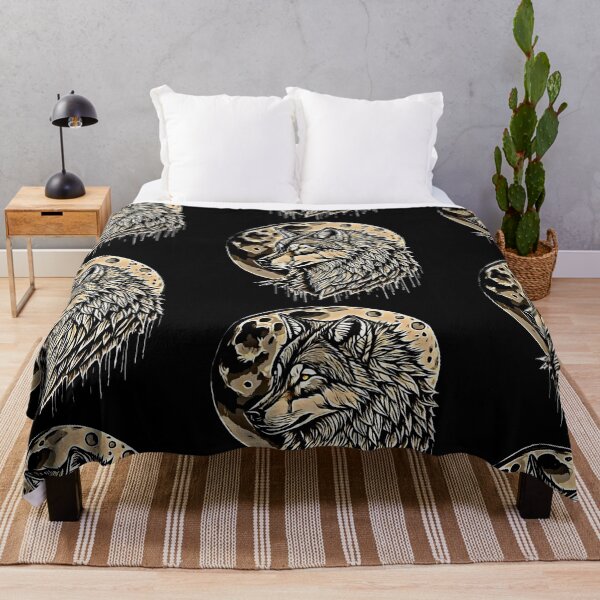 Item preview, Wolf head against the background of the moon designed and sold by FlowerandDesing.