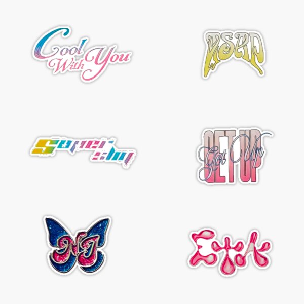 New Jeans Sticker Sheet - UNCUT NEW JEANS stickers - KPOP Stickers