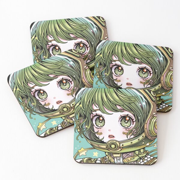 Item preview, Adorable Green Astronaut Anime Girl designed and sold by bubblegoth.