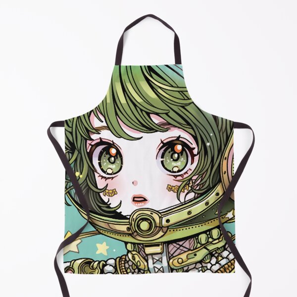 Item preview, Adorable Green Astronaut Anime Girl designed and sold by bubblegoth.