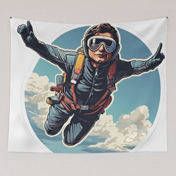 Item preview, Man falls with a parachute designed and sold by abmkf.