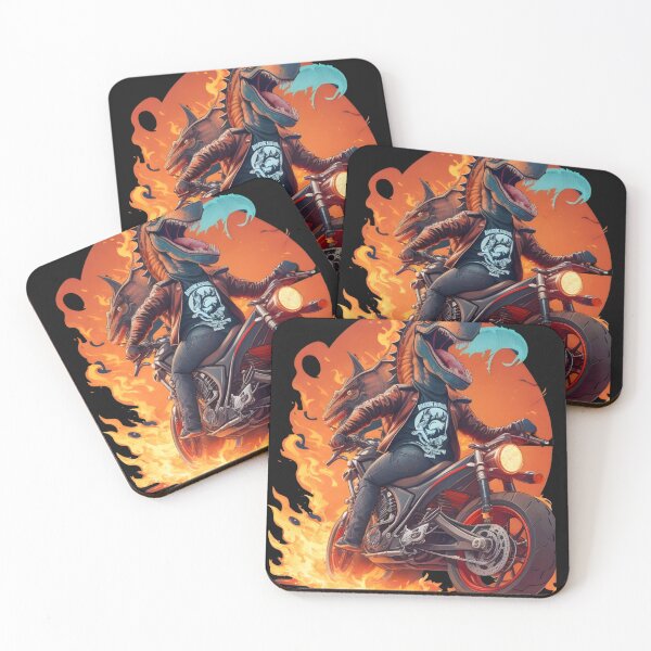 Item preview, Dinosaur Rider in Flames designed and sold by zerzeed.
