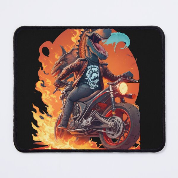 Item preview, Dinosaur Rider in Flames designed and sold by zerzeed.